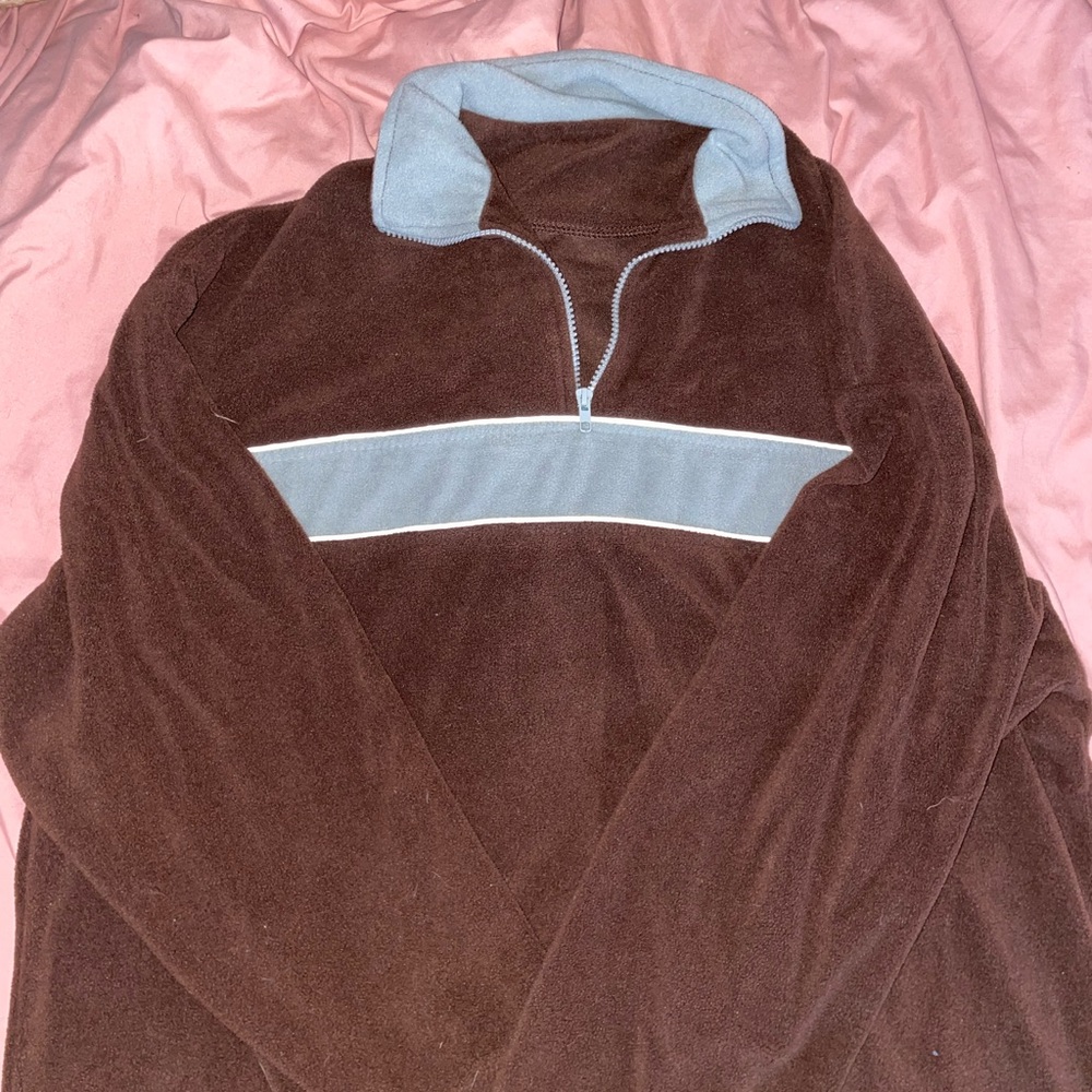 Brown and grey sweatshirt